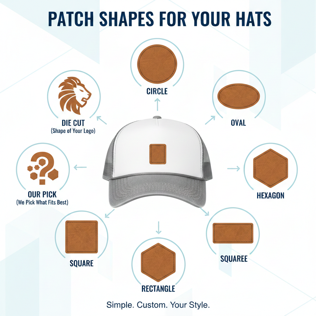 Crew Pack of Custom Laser-Engraved Leatherette Patch Hats